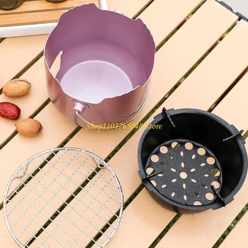 

Легкие портативные угольные грили для барбекю R53E, небольшая угольная печь для кемпинга, простая в использовании