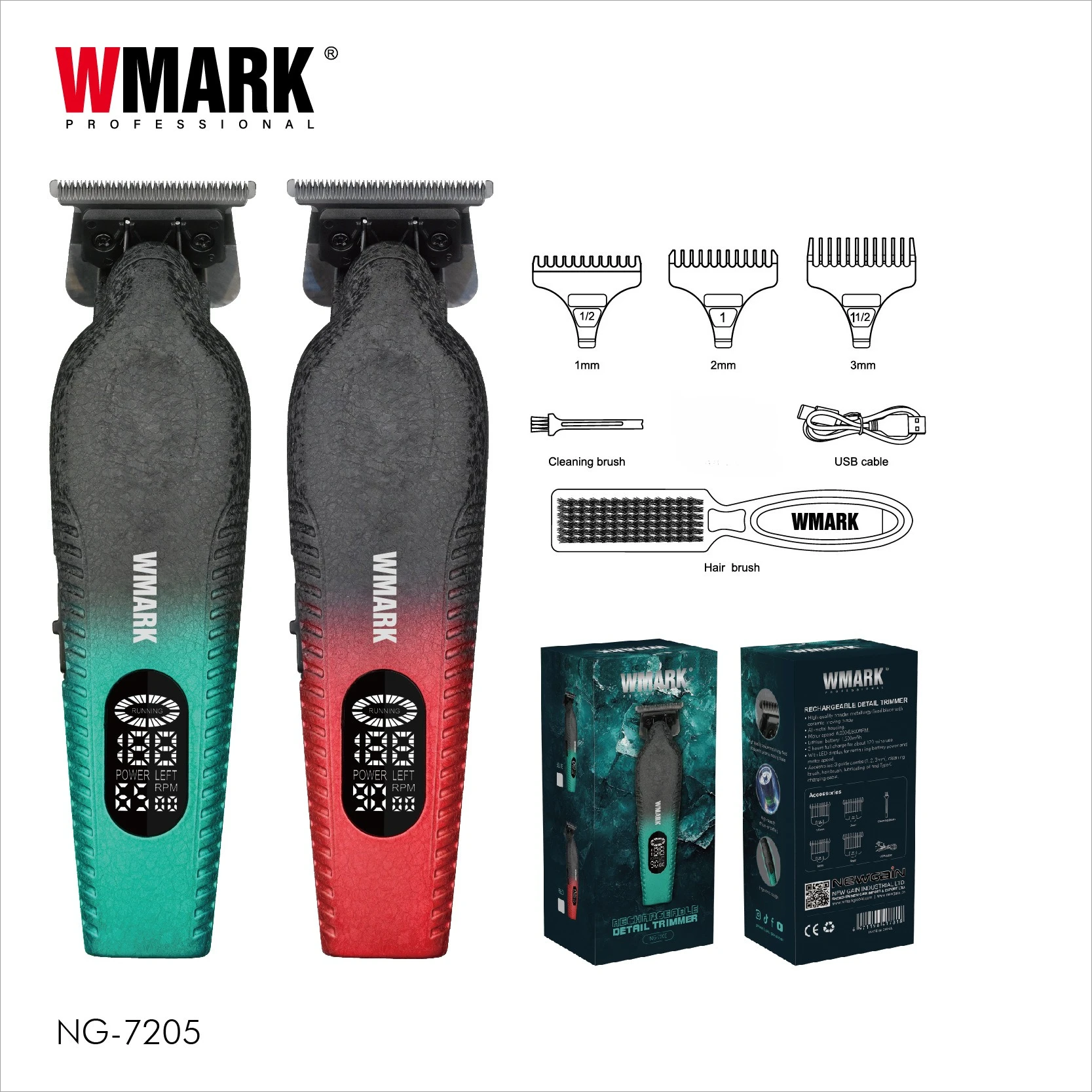 

Новые WMARK NG-7205, зарядные ножницы для резьбы, электрические машинки для стрижки волос, скорость двигателя 6500 об/мин, триммеры для волос