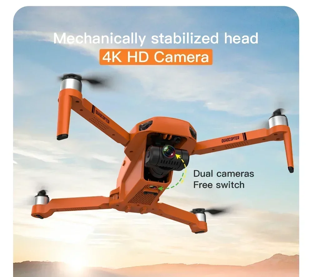 KF102 GPS Drone 4k Profesional 8K HD Camera 2-Axis Gimbal Anti-Shake fotografia aerea Quadcopter pieghevole senza spazzole 1.2km