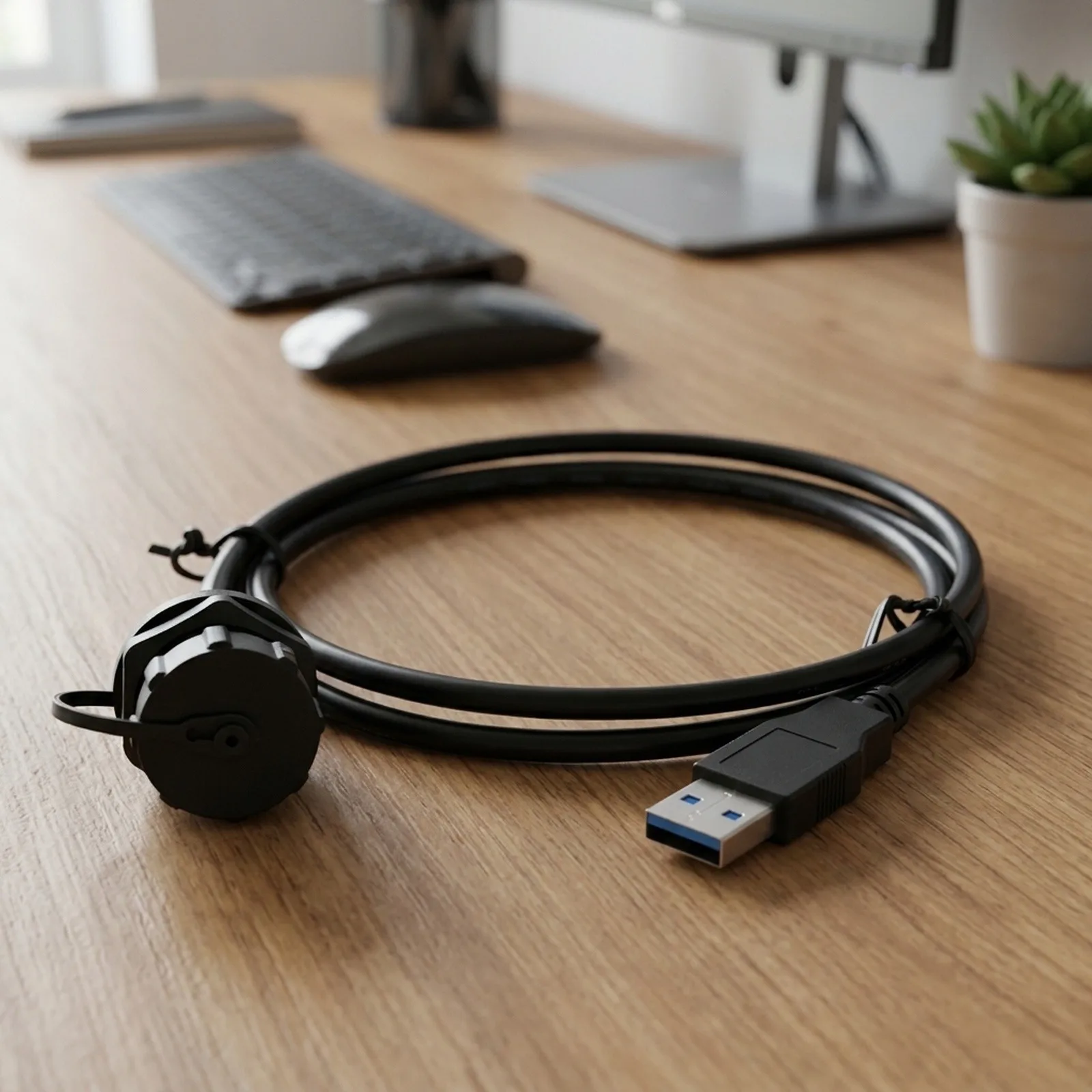 Waterproof USB 3 0 Type for A Panel Mount Connector Female Socket, Reliable Protection for Digital Devices and Automobiles