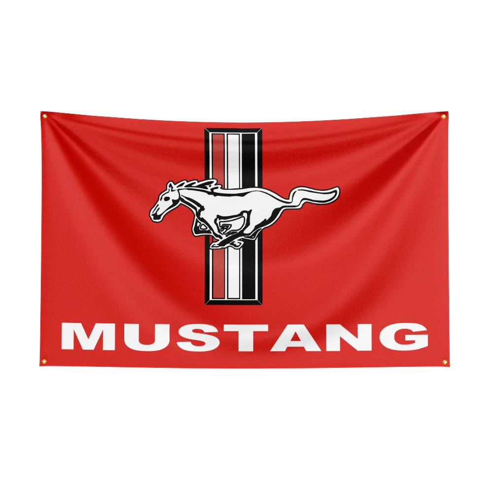 90X150CM 3X5 FT Mustangs racing car Flag Polyester Printed Car Banner For Decor