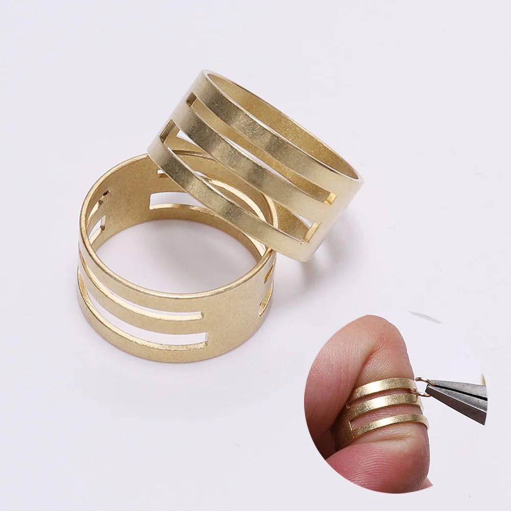 2Pcs/lot Brass Split Rings Finger Ring Opening Helper Tool Jump Ring Open Close Tools Round Circle Bead Pliers For DIY Jewelry