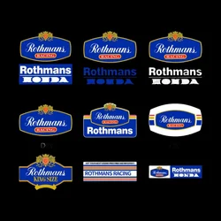 Rothmans Racing Sponsor Modified Sticker Motocross Motor Fuel Tank Decoration Decal For Suzuki Honda Kawasaki Ducati Yamaha