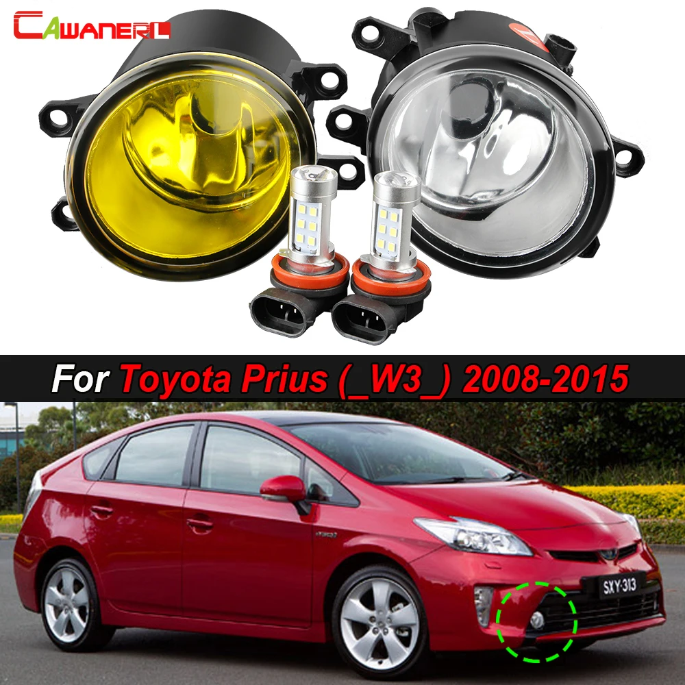 

2 X Car Front Fog Light Lampshade with H11 LED Halogen Bulb For Toyota Prius (_W3_) 2008 2009 2010 2011 2012 2013 2014 2015