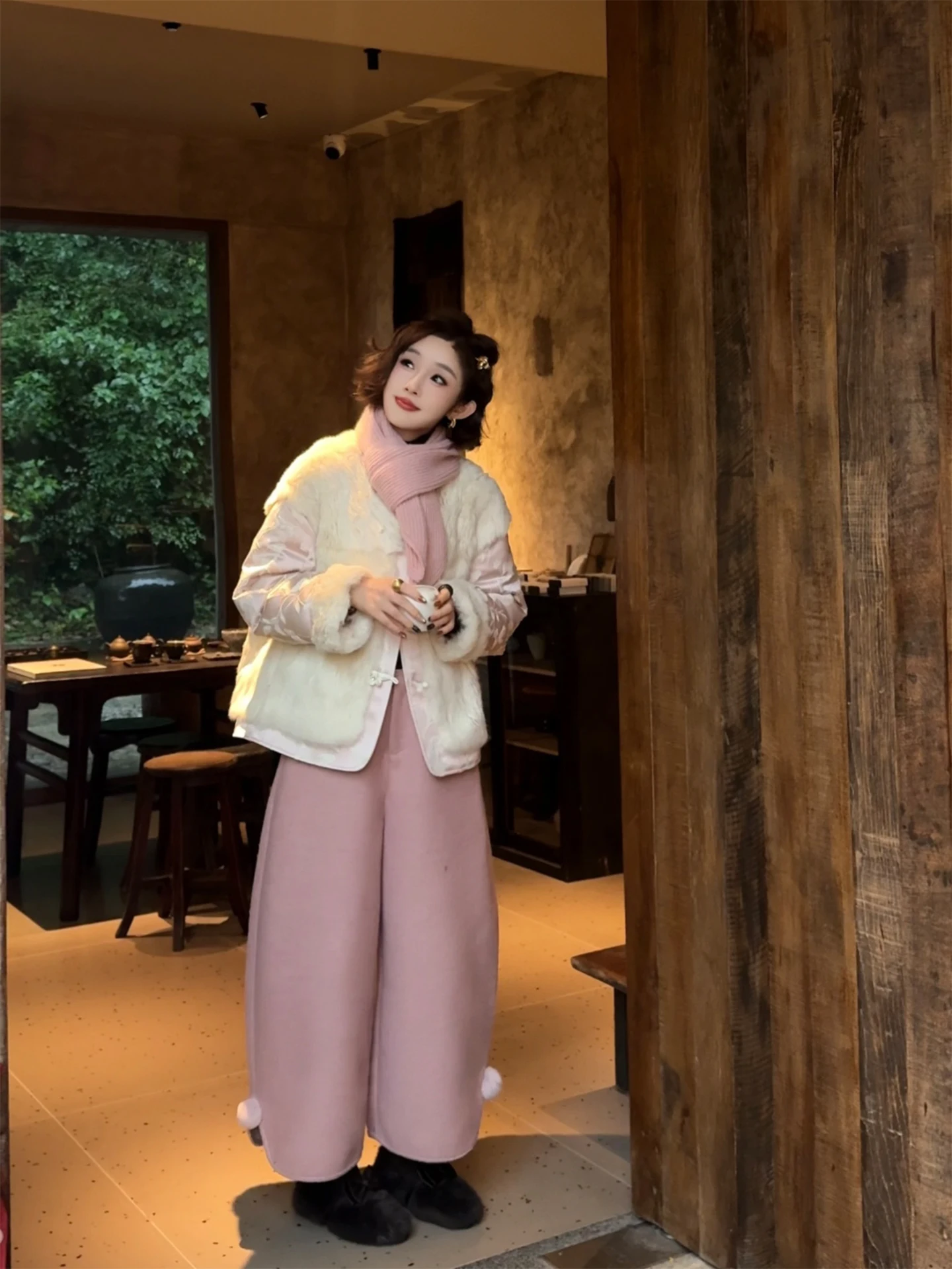 

Женское пальто Yolo Autumn Winter из высококачественного кроличьего меха и гусиного пуха с вышивкой, повседневное, белое, на гусином пуху