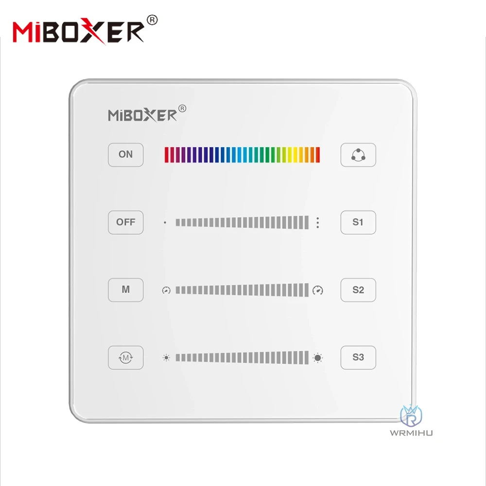 Miboxer B6 2.4GHz 3in1 TTL Single color/RGB/RGBWIC Signal SPI Panel Remote for WS2811 WS2812 WS2815 LED Pixel strip Controller