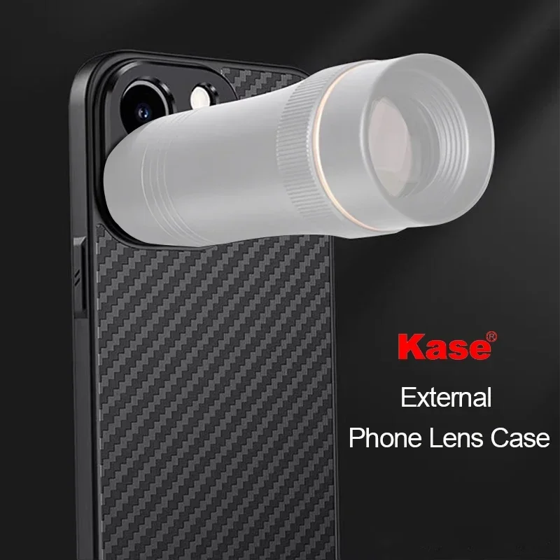 Kase External Phone Lens Case Holder with 17mm Thread Mount for iPhone 15 Plus Pro Max and M17 Phone Lens Attachment