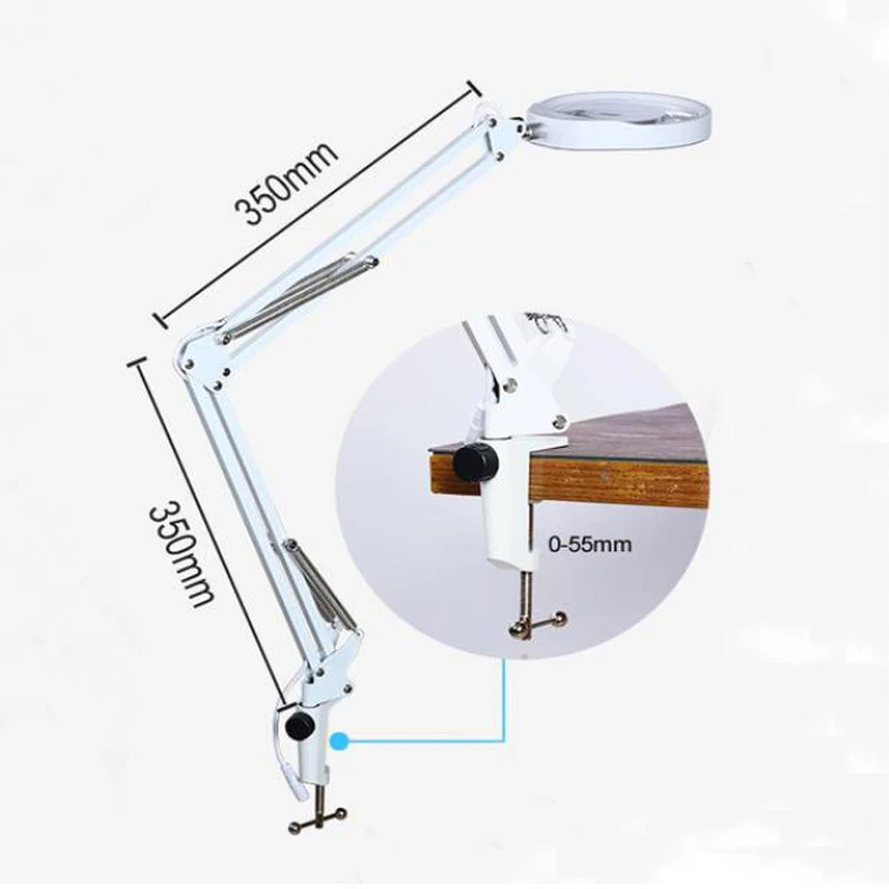 

Clip Desk USB10X20X Professional Glass With Led Light Loupe Magnifier Lupa Magnifying Third Hand For Reading Repairing PCB Tools