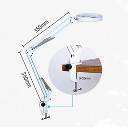 Clip Desk USB10X20X Professional Glass With Led Light Loupe Magnifier Lupa Magnifying Third Hand For Reading Repairing PCB Tools