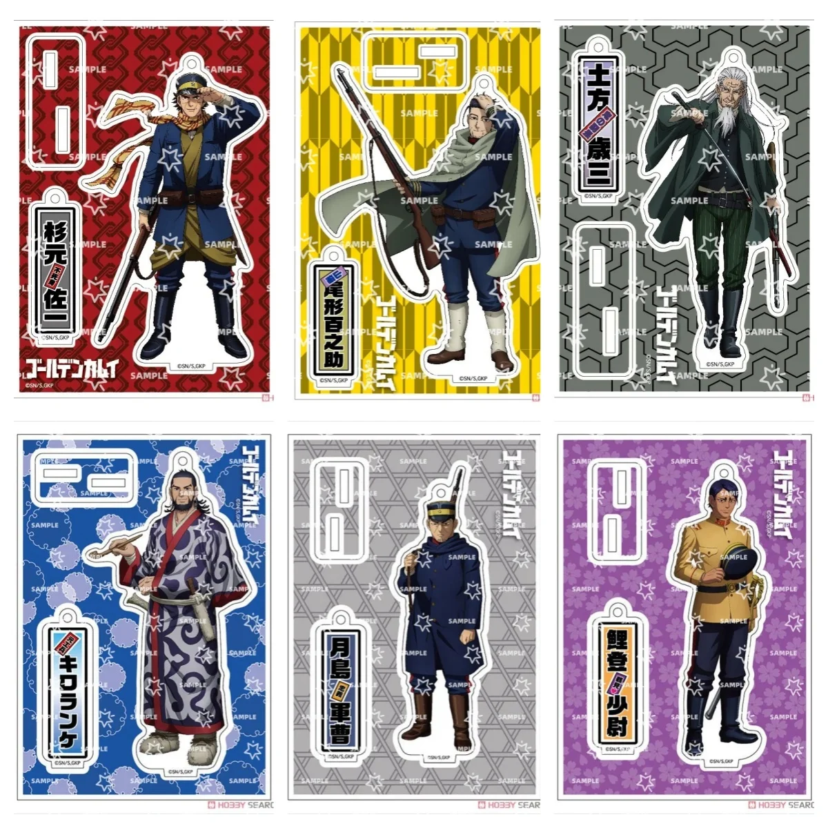 Soporte acrílico de Anime Kamuy dorado de doble cara de 15M, muñeco de Cosplay Saichi Asirpa Ogata Hajime, figura de escritorio de Anime, modelo de juguete para regalos