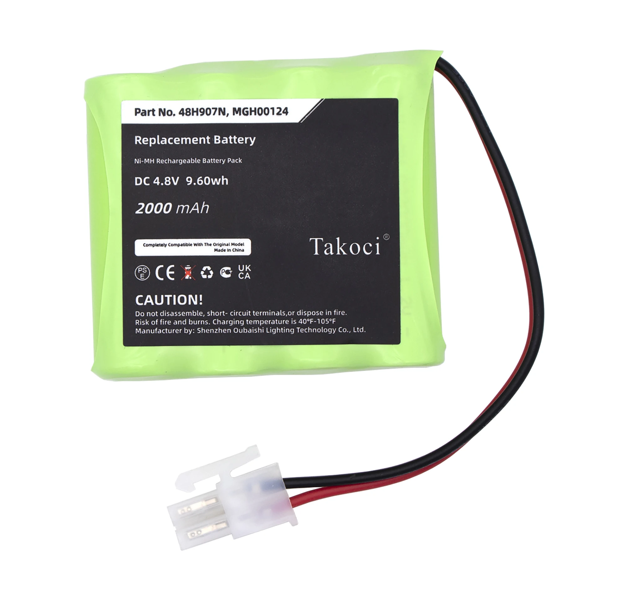 Replacement Battery for OMRON  HEM-907, HEM-907-PBAT, HEM-907XL, IntelliSense HEM-907 Professio