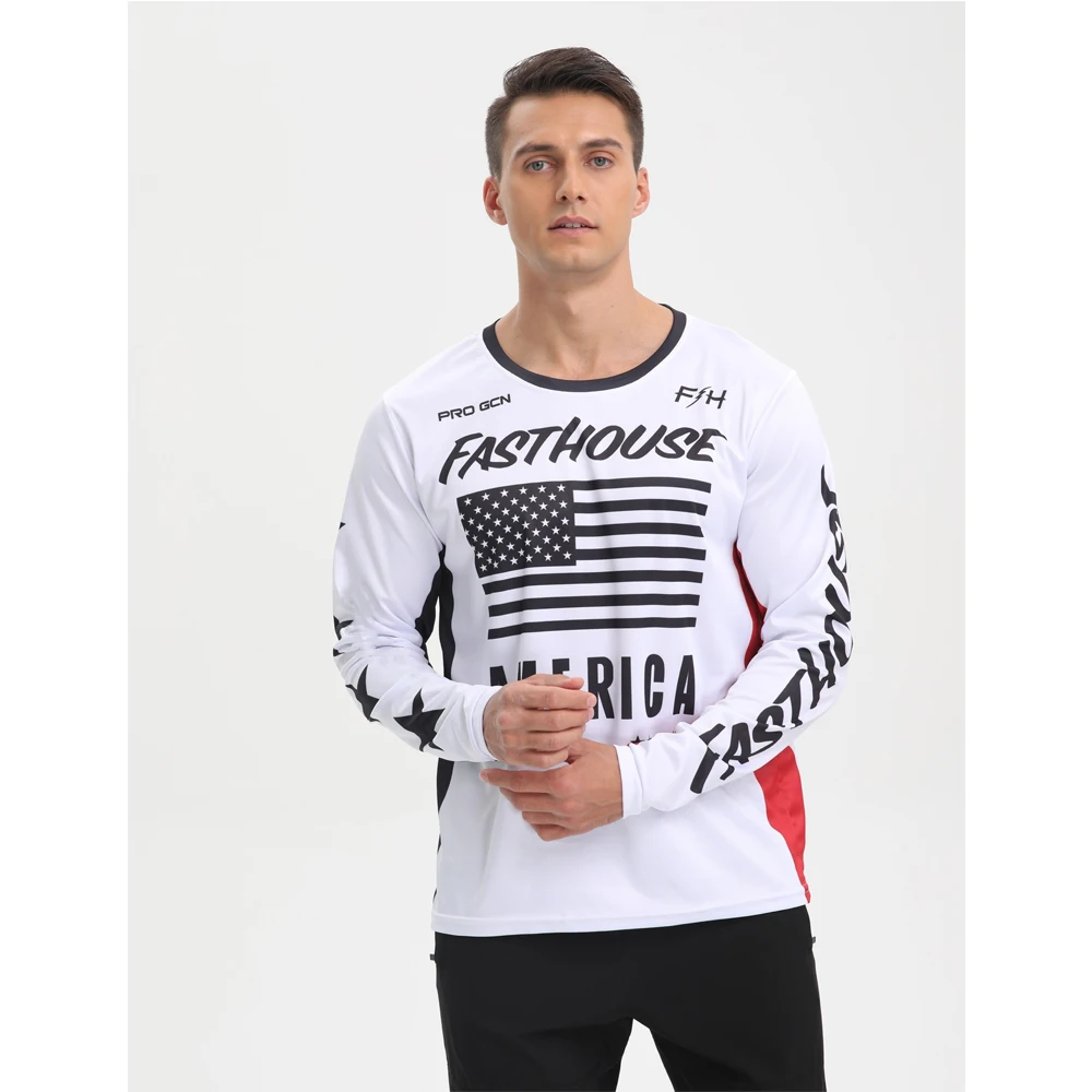2024 New Men\'s Downhill Jerseys Mountain Bike MTB Shirts Offroad Motorcycle Jersey Motocross Sportwear Clothing Bike