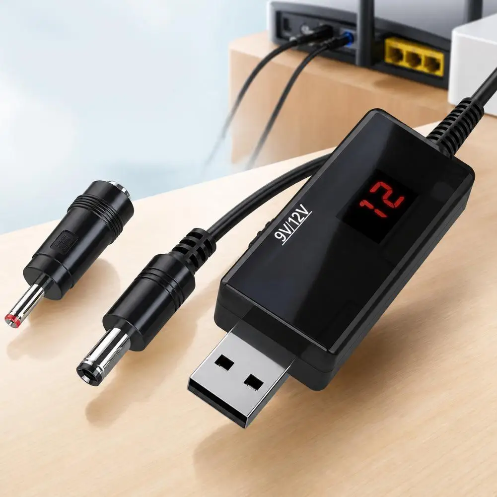 Power Supply/Charger/Power Converter USB Boost Converter DC 5V To 9V 12V USB Step-up Converter Cable + 3.5/5.5mm Connecter