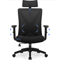 AUTHMIC Ergonomic Office Chair Mesh Back, 5D Lumbar Support, Reclining 90–135°, Adjustable Armrest & Headrest for Home Office