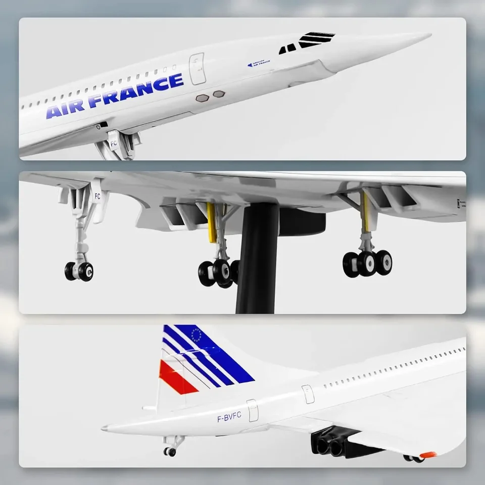 50CM 1:125 Scale Plane Concorde Air France British Airline Air