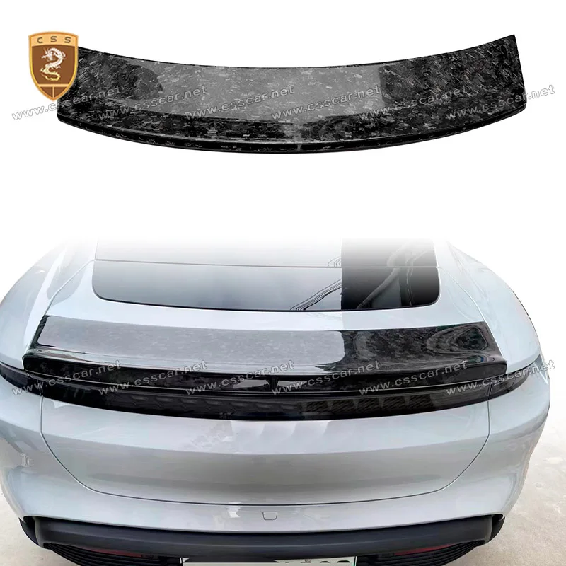 

Forged Dry Carbon Fiber Rear Truck Spolier Racing Lid Wing For Porsche Taycan MSY Style Exterior Moulding Accessoris