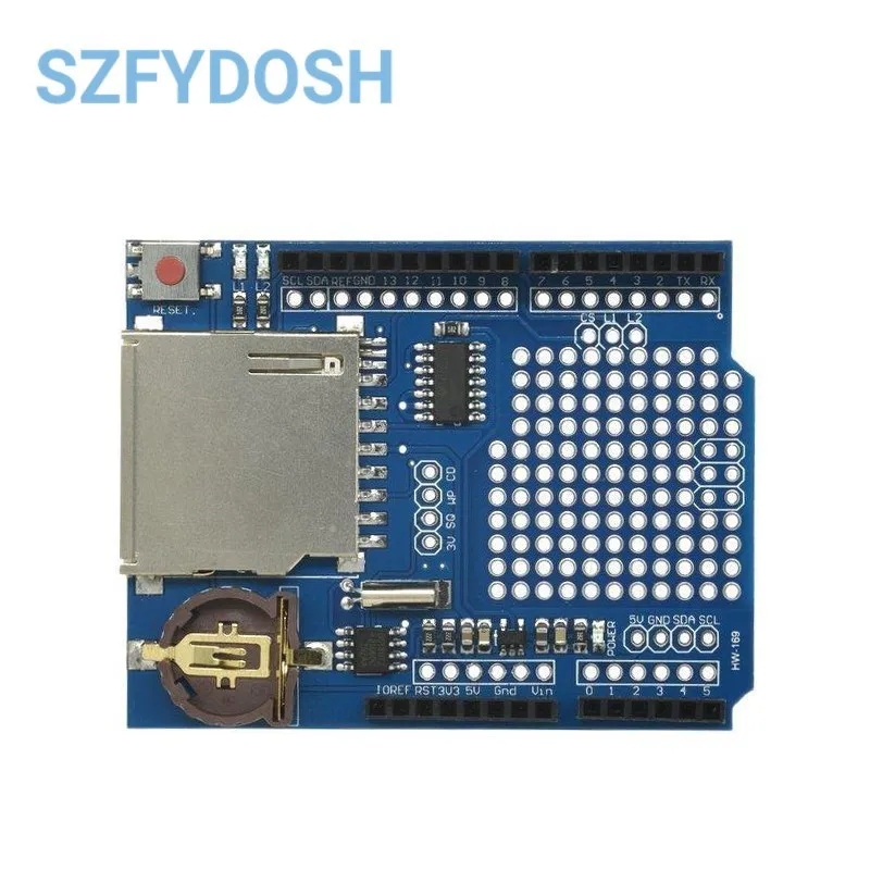 Módulo Data Logger para cartão SD UNO, Logging Recorder Shield V1.0, XD-204
