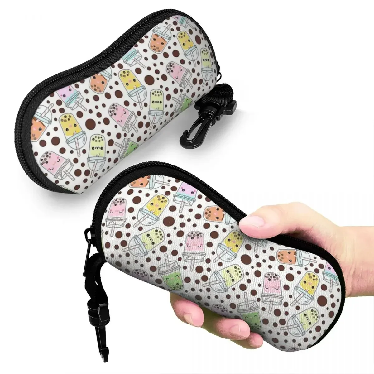 

Bobba Bubble Tea Shell Чехол для очков Защитная коробка для солнцезащитных очков Женская и мужская мягкая сумка для очков