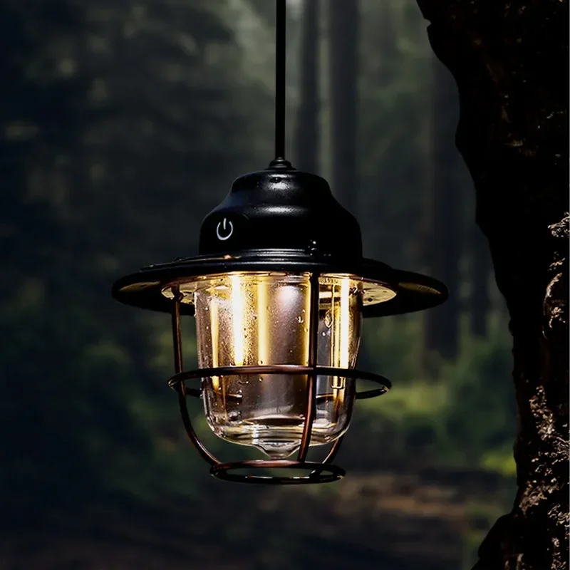 

Outdoor Camp Led Rechargeable Light Waterproof Modern Vintage Foldable Portable Lantern Camping Lights