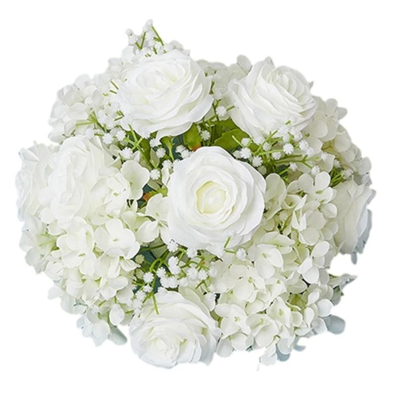 

Wedding Flower Bouquets for Centerpieces, Artificial Flower Arrangement Bouquet, Fake Rose Flower for Wedding 15UB