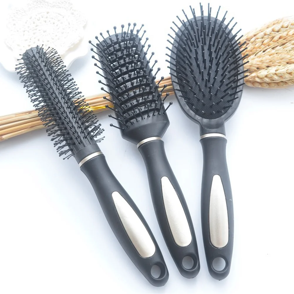 3 Pcs Detangling Comb Curly Hair Massage Inside Buckle Accessories Airbag Brush