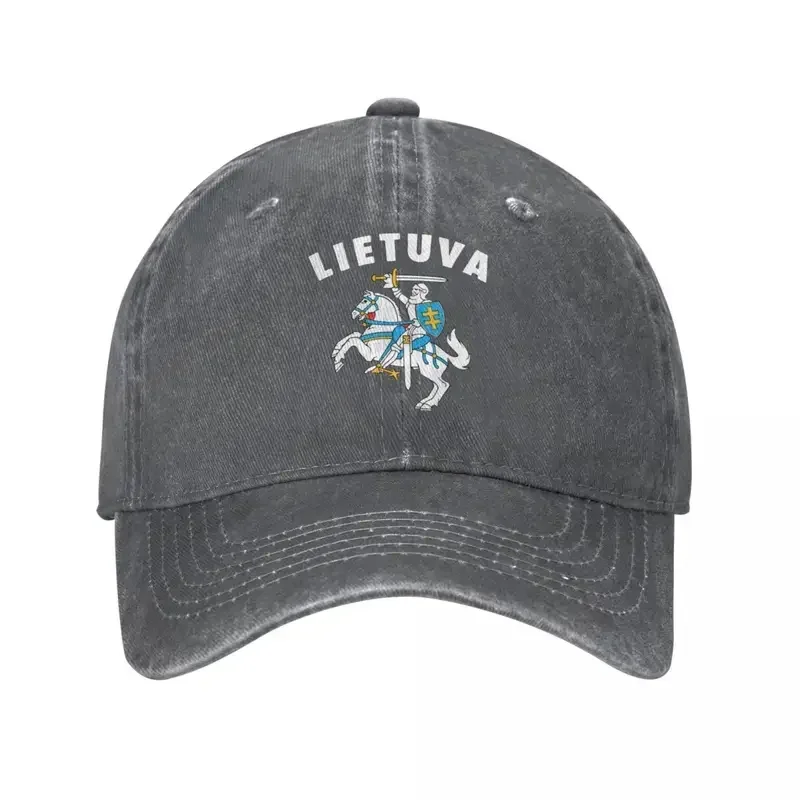 Lietuva Lithuania Coat Of Arms Baseball Caps Vintage Distressed Washed Lithuanian Headwear Unisex Style Outdoor Caps Hat