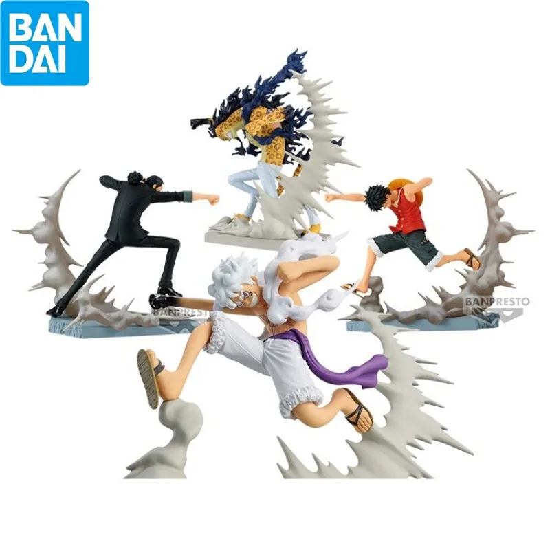 BANDAI BANPRESTO Anime One Piece Figure Toys Monkey D. Luffy And Rob Lucci 5 Collection Decorate Toys Children's Birthday Gifts