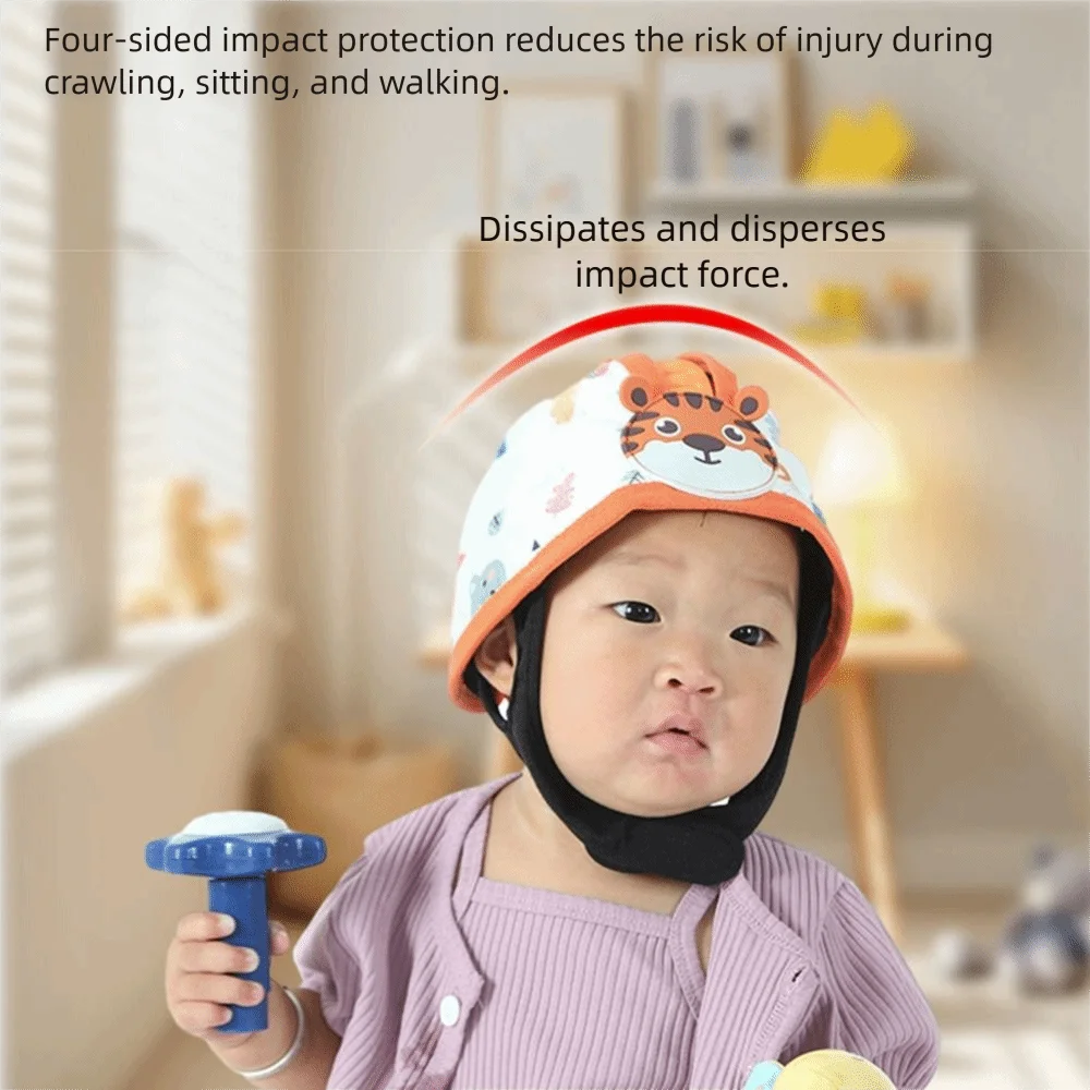 

Breathable Baby Safety Hat Lightweight Anti-Collision Infant Protection Bonnet Comfortable To Wear 360-Degree Protection