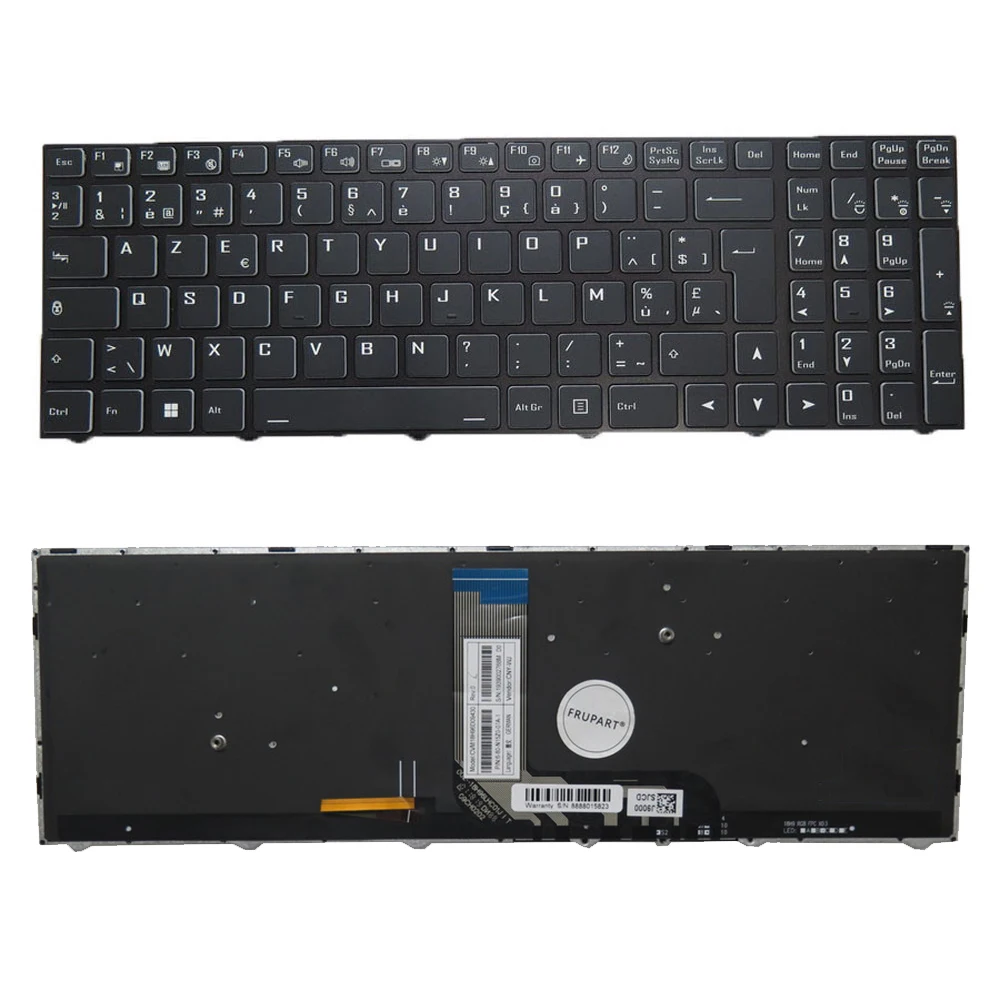 

Клавиатура для ноутбука с подсветкой UK/US/PO/SP/FR/RU/NE для MEDION ERAZER P15601 MD61656 MD61657 MD61589 MD61588, черная с рамкой