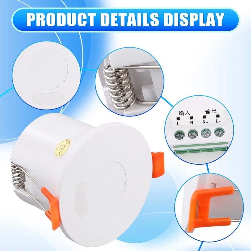 Zigbee Mmwave Human Presence Detector 220V/110V Radar Motion Sensor Relay Lux Light/Distance Detection Tuya