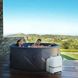Portable Hot Selling Dropstitch Spa Hot Tub 2 4 6 Person Outdoor Indoor Hot Tube Bubble Hot Tubs Bathtub with Machine