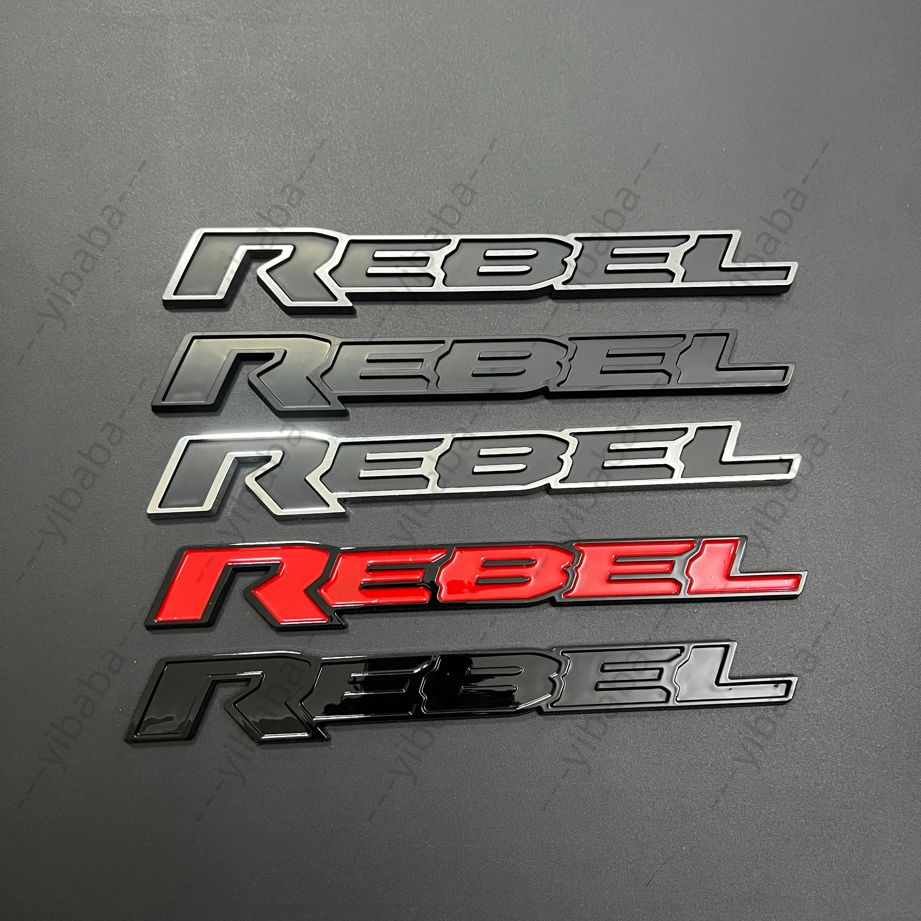 High-quality Modification 3D Metal Car Stickers Personalized Letters REBEL Scratch Cover Car Decoration Accessories