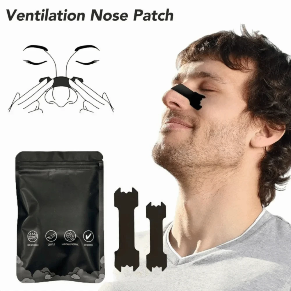 30Pcs Hypoallergenic Nose Strips for Snoring & Congestion, Drug-Free Breathable Nasal Strips, Instant Airway Relief, Comfort Adhesive for Better Sleep & Sports