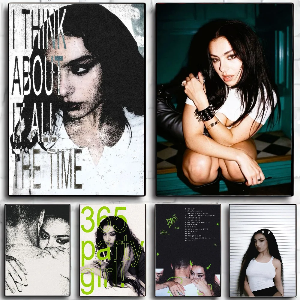 المغني C-CHARLI XCX ملصق HD الملصقات غرفة المعيشة المنزلي غرفة نوم بار مقهى ديكور فني