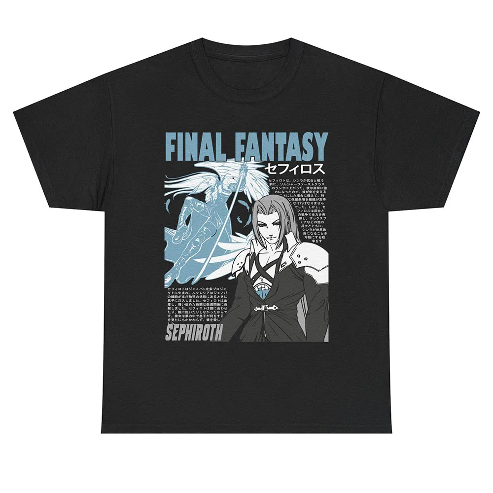 Waifu Material Final Fantasy FFVII Gift t shirt for RPG Gamer 100% cotton printed Short Sleeve Graphic clothes All size tops