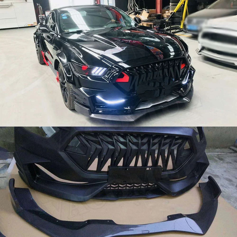 

Carbon Fiber Front Bumper Lip Spoiler Grills FRP Parts Rear Diffuser Car Accessories for Ford Mustang Coupe 2015-2017 Body Kits