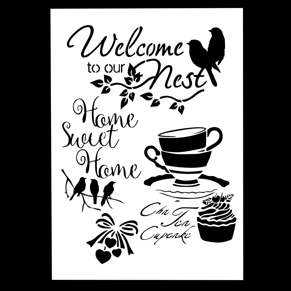 Hollow Design Drawing Stencil for DIY Craft Projects Greeting Cards Wall Art Personal Planning Scrapbooking Art Class Painting