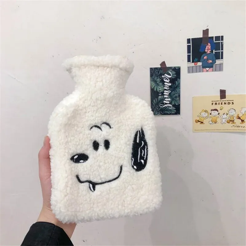 1Pc Cute Stress Pain Relief Therapy Cloud Hot Water Bottle Bag Lambswool Cozy Cover Winter Warm Heat Reusable Hand Warmer INS