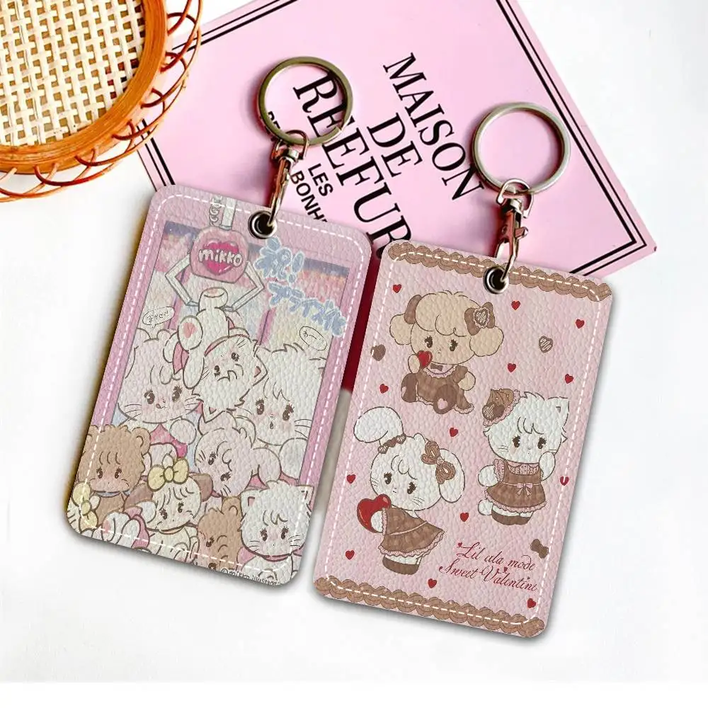 Porta Tarjetas Rectangular con Diseño de Personajes M-mikko de Japón, Porta Tarjetas de Crédito, Porta Tarjetas de Identificación de Estudiante, Funda para Tarjetas de Autobús