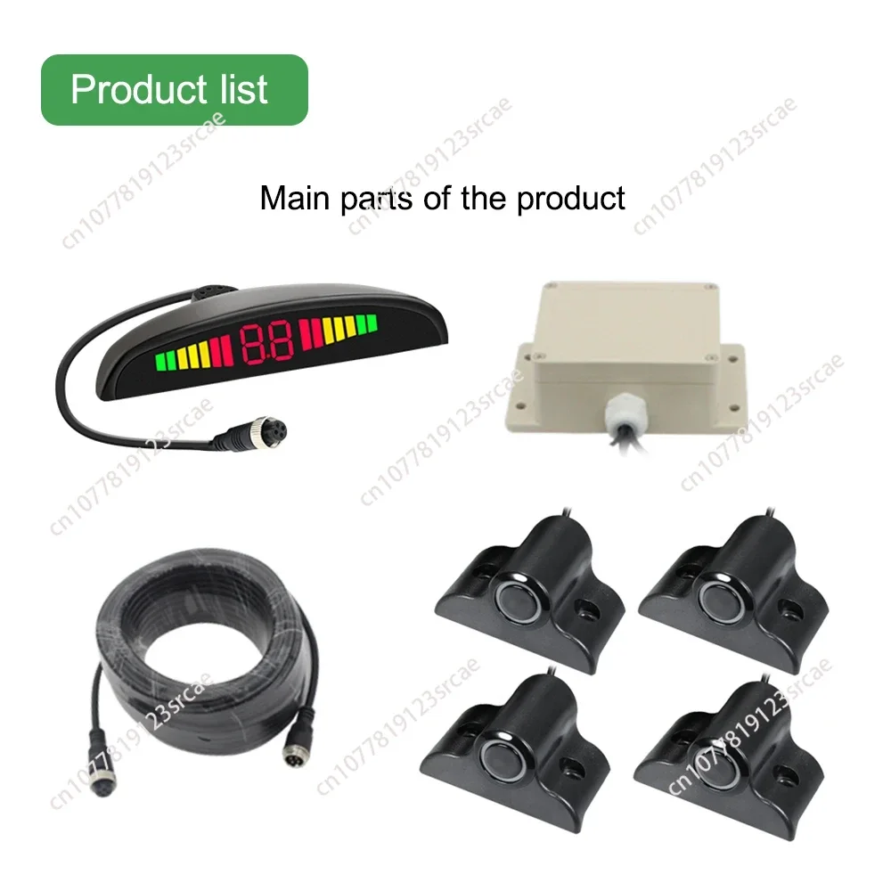 

Комплект парковочных датчиков 24В, 4 датчика для грузовиков и погрузчиков, датчик заднего хода, 10-метровый воздушный кабель, радар заднего хода, звуковой индикатор оповещения