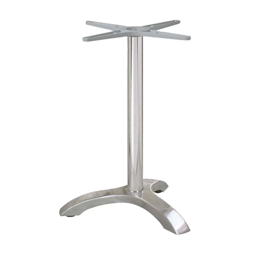 Dining Table With Metal Silver Base Aluminum Flat Three LegsATV&UTV