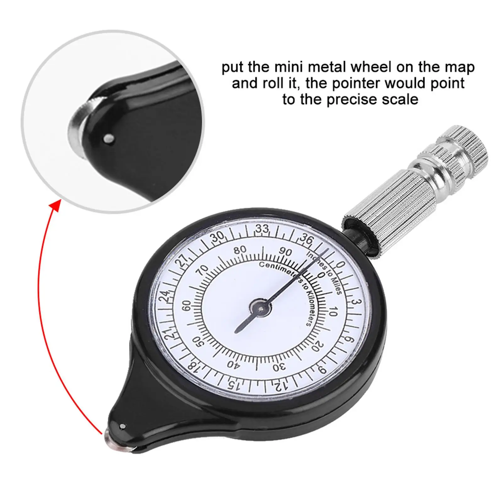 Outdoor Map Measurer Range Finder Rangefinder Odometer Distance Calculator Metal Wheel Map Tool