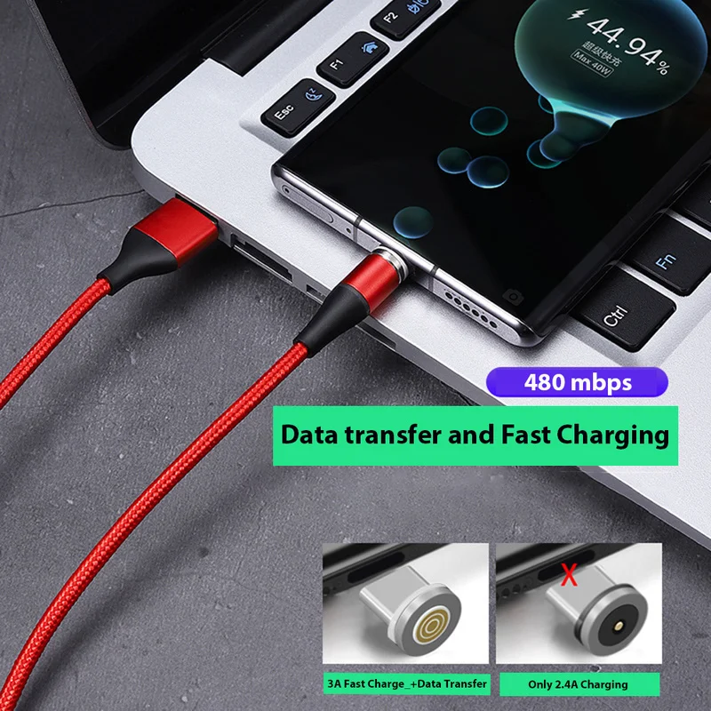 5A Magnetic USB Type C Cable SFC for Huawei 3A Fast Charge for iPhone Xiaomi Samsung OPPO Microusb Magnet USB Cable for android