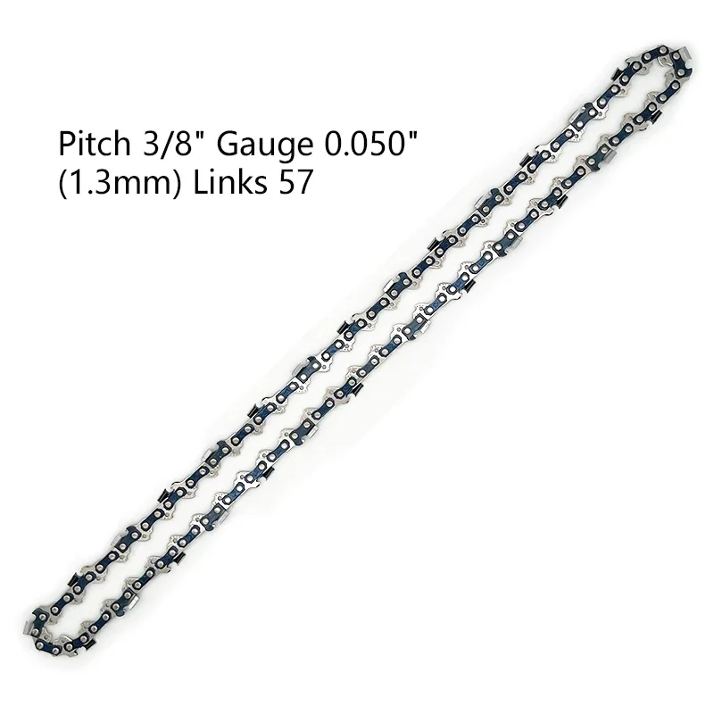 Catena per motosega Passo 3/8" Calibro 0,050" 1,3 mm Lama per sega a scalpello completa 50 52 55 56 57 59 Collegamenti