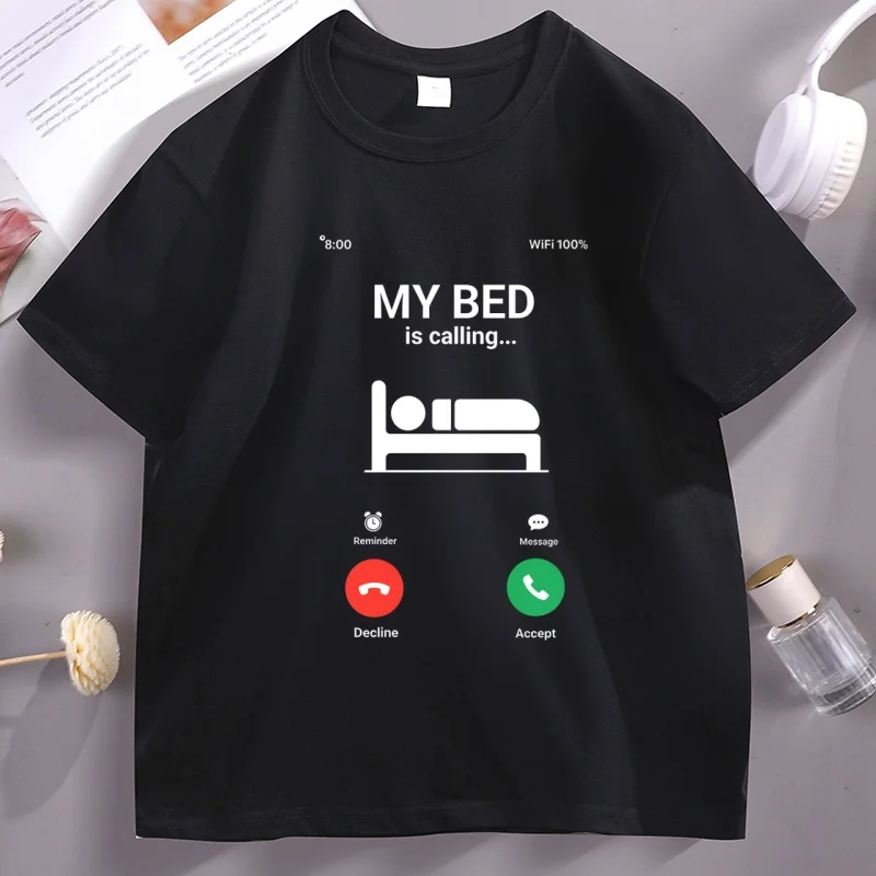 Necesito un descanso. Camiseta interesante. Prendas Holgadas y Casuales para Hombres y Mujeres. Transpirable. Camisa de manga corta.