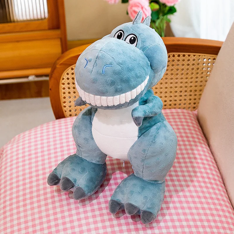 Cute Simulation Cartoon Green Blue Dinosaur Plushies Doll Creative Boy Sleeping Pillow Plush Toy Tyrannosaurus Rex Doll Gifts