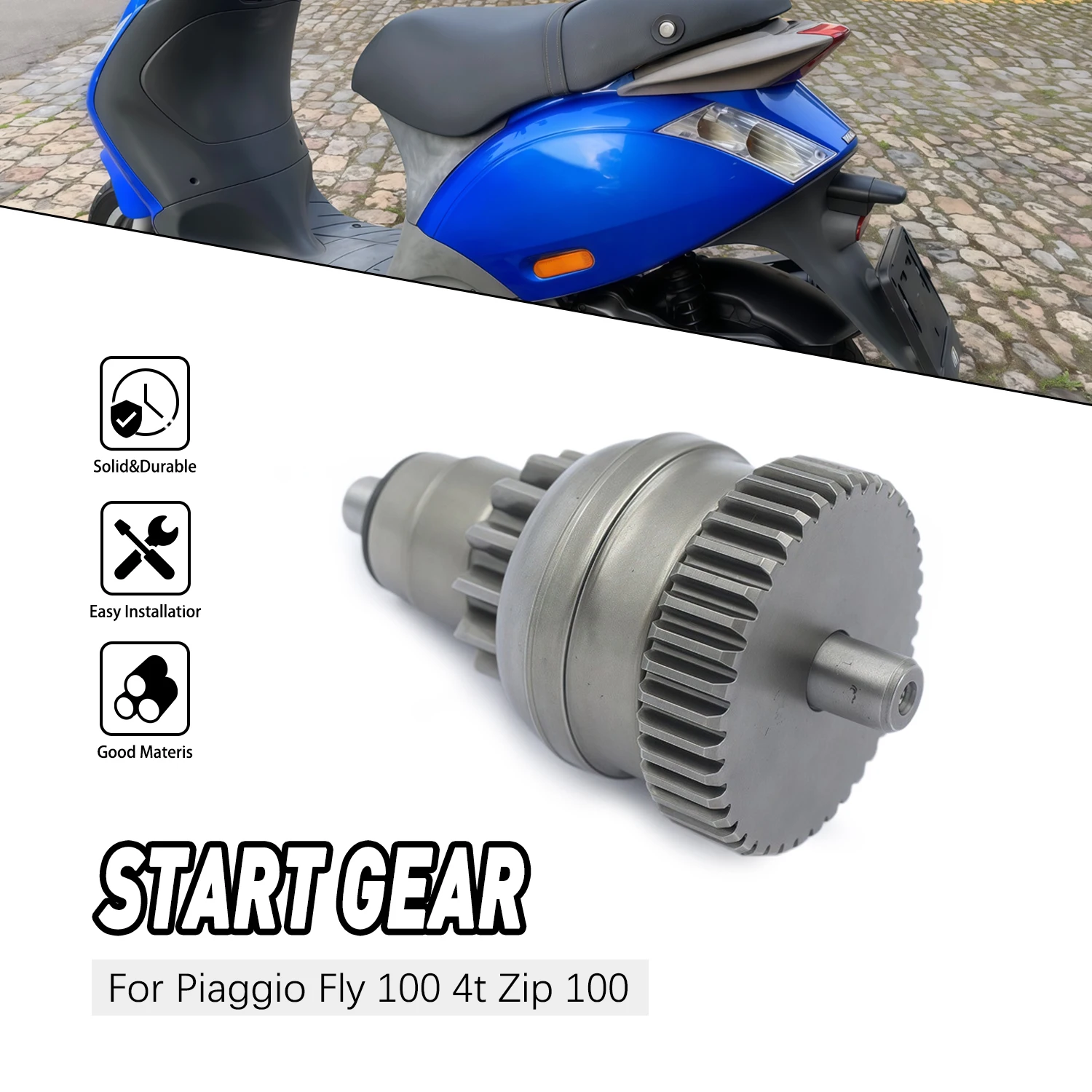 

Motorcycle Scooter Moped Starter Gear Clutch Assembly For Piaggio Gilera Runner 125SP FX Fly 100 4t Zip 100
