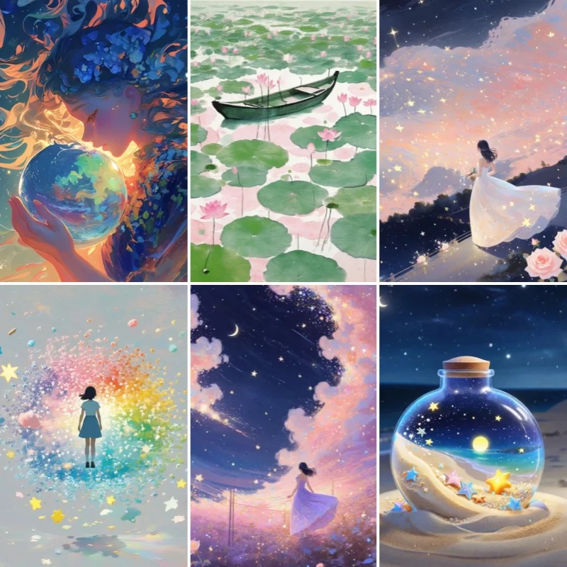 

Алмазная мозаика «сделай сам» в виде бутылки желаний, Набор для вышивки крестиком в горошек для взрослых, для гостиной, спальни, декоративная живопись