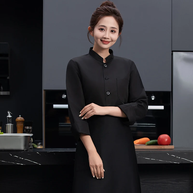Nieuwe Chef-kok Jas Lange Mouw Unisex Mannen Vrouwen Restaurant Keuken Kleding Chef-kok Jas Uniform Kok Kleding Hotel Kostuum Ober