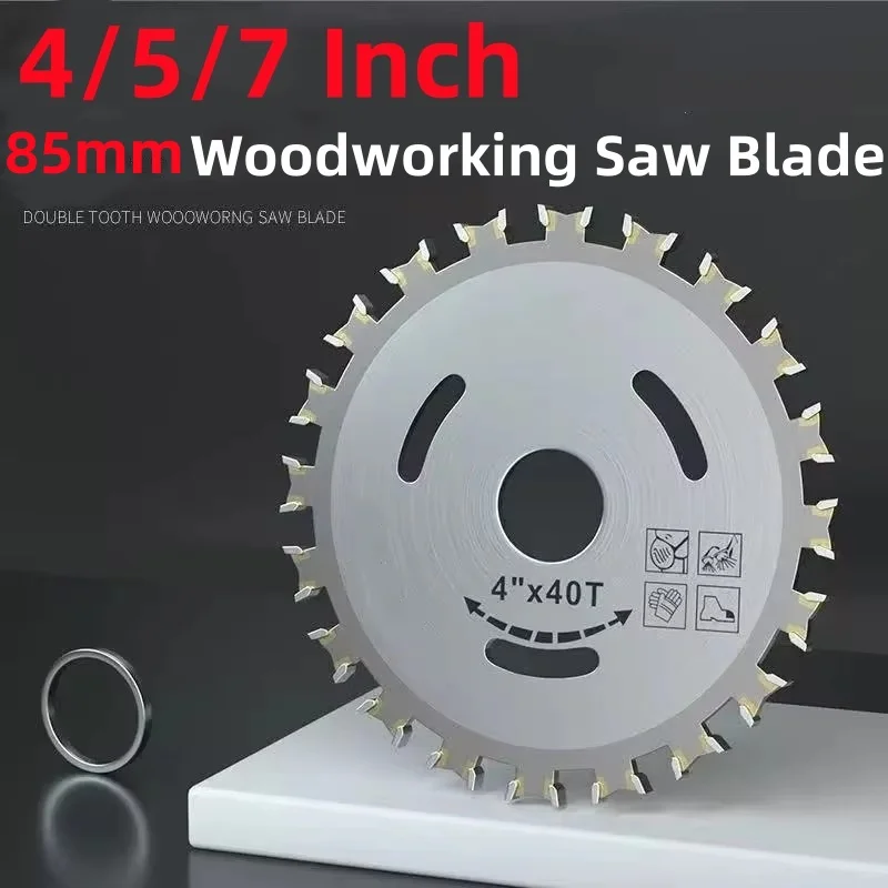 

85mm 4Inch 5Inch 7Inch Alloy Woodworking Double Side Saw Blade Circular Cutting Disc Rotating Drilling Tool For Wood And Plastic